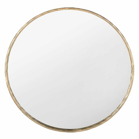 SAFAVIEH Renee Round Metal Mirror, Brass SFV9507A